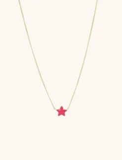 Symbool Ketting Ster Fuchsia