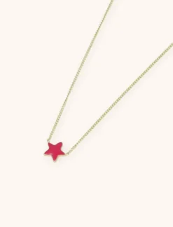 Symbool Ketting Ster Fuchsia