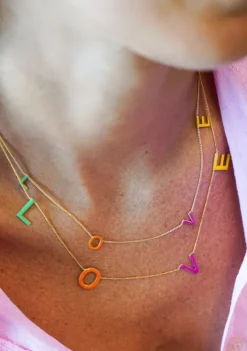Symbool Love Ketting Multicolor