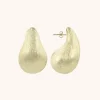 Teardrop Oorbellen Brushed Goud L
