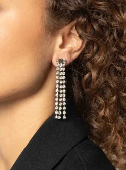 Veronique Oorbellen Baguette Waterval S Kristal