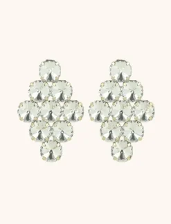 Vita Oorbellen Octagon Diamant L Kristal