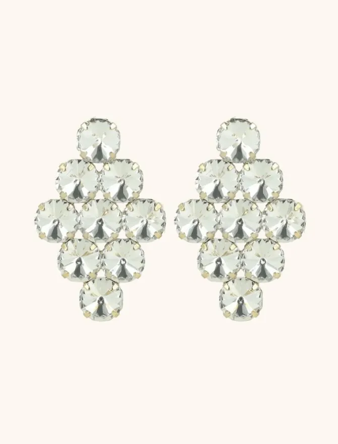 Vita Oorbellen Octagon Diamant L Kristal
