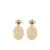 Zand Oorbellen Closed Oval S Strass
