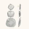 Zilveren Glitter Oorbellen Lyra Triple Statement