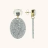 Zilveren Glitter Oorbellen Celia Ovaal S