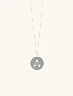 Zilveren Initial Pendant Gourmet Ketting