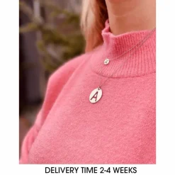 Zilveren Initial Pendant Gourmet Ketting