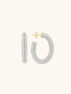 Zilveren Oorbellen Creool Amara M