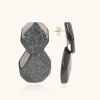Zwarte Glitter Oorbellen Zola Double M