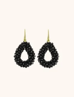 Zwarte Oorbellen Berry Glassberry Druppel Xs
