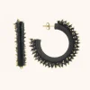 Zwarte Oorbellen Creool Urchin Round L
