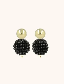 Zwarte Oorbellen Glassberry Globe L