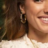 Zwarte Oorbellen Strass Julliette Creool
